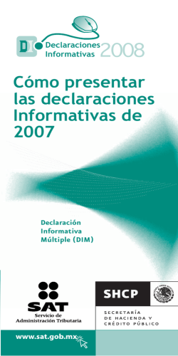 Cómo presentar las declaraciones Informativas de 2007 - Sat