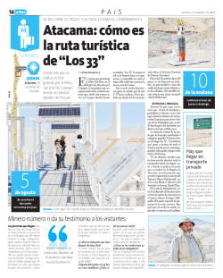 Atacama: cómo es la ruta turística de “Los 33” - Papel Digital