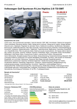 Volkswagen Golf Sportsvan R-Line Highline 2.0l TDI BMT Precio