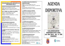 Agenda Deportiva de Navidad - Ayuntamiento de La Roda