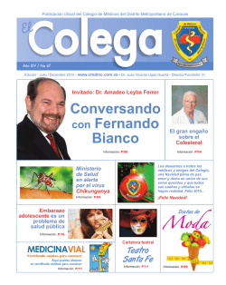 El-Colega-47.pdf - Colegio de Médicos del Distrito Metropolitano de