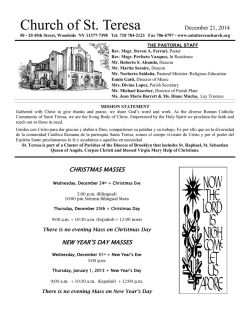 December 21, 2014 - The Church of St. Teresa- Woodside, NY