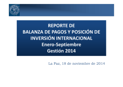 reporte - Banco Central de Bolivia