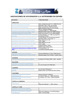 descargar el listado en PDF - Sociedad Española de Astronomía