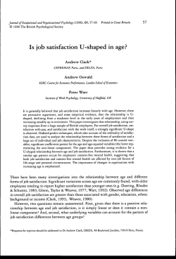 Is job satisfaction U-shaped in age? - ResearchGate