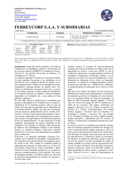 FERREYCORP S.A.A. Y SUBSIDIARIAS - Equilibrium