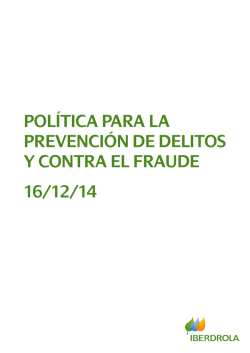 Política para la prevención de delitos y contra el fraude - Iberdrola