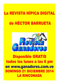 Click aquí La Rinconada Domingo - Hipicos en Linea