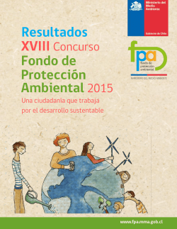 Resultado Final FPA 2015 - Fondo de Protección Ambiental