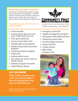 DID YOU KNOW? - Community First Health Plans.