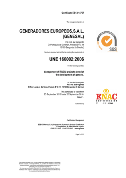 UNE 166002:2006 - Genesal