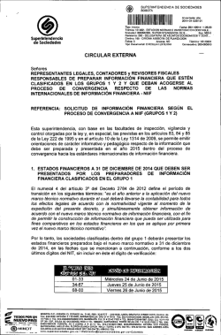 Circular Externa 200-000010 de 2014 - Nueva Legislacion