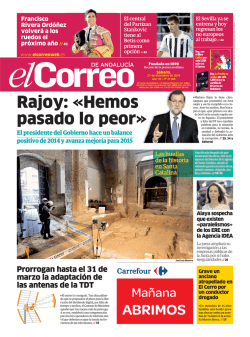 Rajoy: «Hemos pasado lo peor» - El Correo de Andalucía