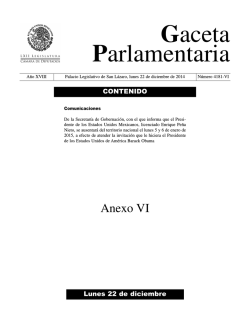 Anexo VI - Gaceta Parlamentaria, Cámara de Diputados