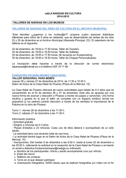 odtLA NAVIDAD EN CULTURA 2014-2015 TALLERES - Servicios