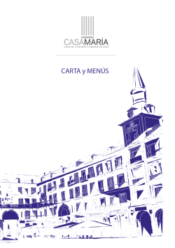 CARTA y MENÚS - Casa María