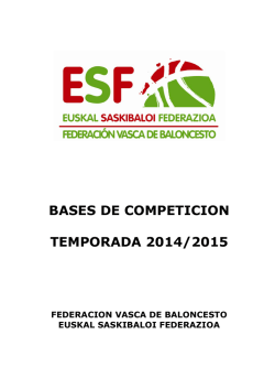 BASES DE COMPETICION TEMPORADA 2014/2015