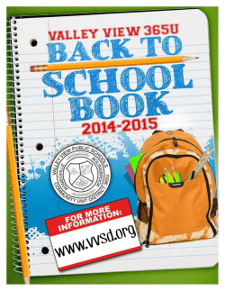BTS book 2014-15.pub - Valley View School District 365U