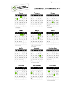 Calendario Laboral Madrid 2015 PDF