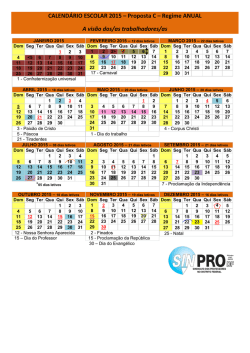 calendario escolar 2015 - SINPRO-DF