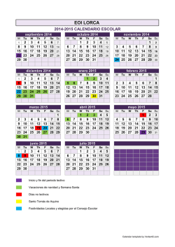 Calendario Escolar Lorca 2014-2015