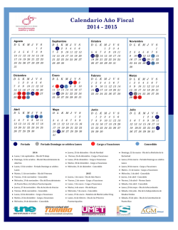 Calendario Año Fiscal 2014