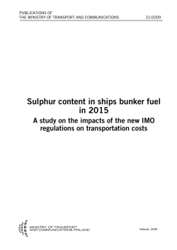 Sulphur content in ships bunker fuel in 2015