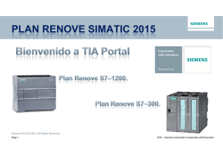 SCE - Plan Renove SIMATIC 2015