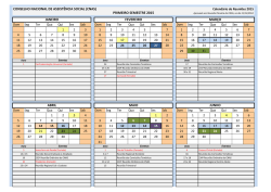 Calendário - Reuniões CNAS 2015