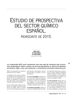 estudio de prospectiva del sector químico español. horizonte de 2015