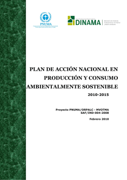 plan de acción nacional en producción y consumo ambientalmente