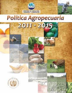 Política Agropecuaria 2011-2015