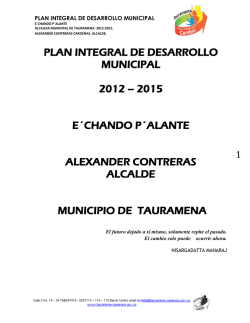plan integral de desarrollo municipal 2012 – 2015 e