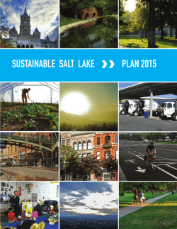 SUSTAINABLE SALT LAKE PLAN 2015 PLAN 2015