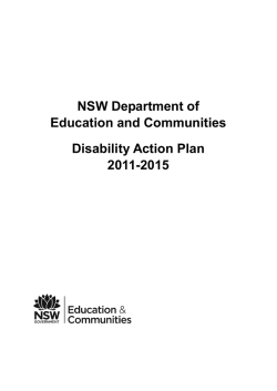 Disability Action Plan 2011-2015