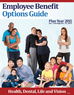 Employee Benefit Options Guide for Plan Year 2015