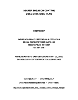 indiana tobacco control 2015 strategic plan