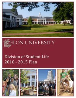 Student Life Five Year Plan, 2010-2015