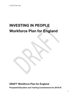 Workforce Plan - Health Education England