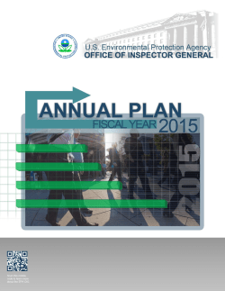 2015 Annual Plan - Environmental Protection Agency