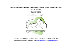 2015 Plan of Work - Capital Area Resource Conservation