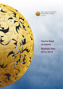 Central Bank of Ireland Strategic Plan 2013–2015