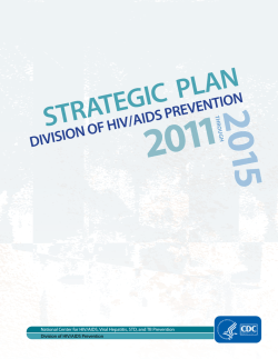 Strategic plan: Division of HIV/AIDS Prevention, 2011–2015.