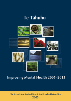 Te Tahuhu - Improving Mental Health 2005-2015