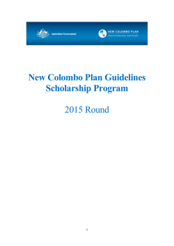 New Colombo Plan Guidelines Scholarship Program 2015 Round