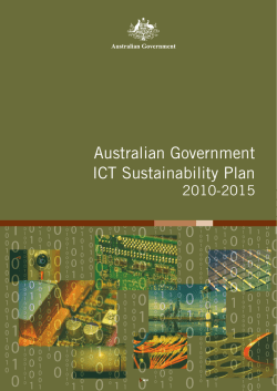 Australian Government ICT Sustainability Plan 2010
