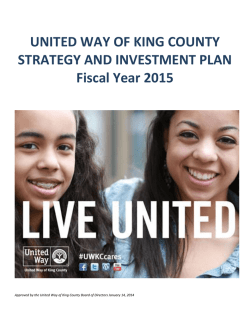 2015 Strategy and Investment Plan
