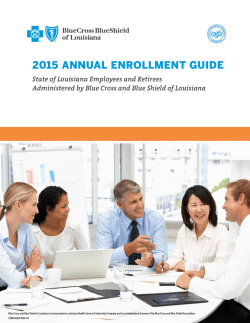 2015 annual enrollment guide - Blue Cross and Blue Shield of