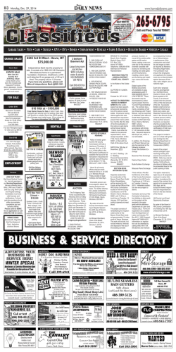 Classifieds - Havre Daily News