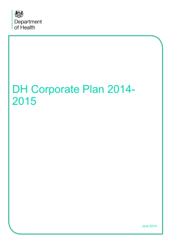 DH Corporate Plan 2014-2015
